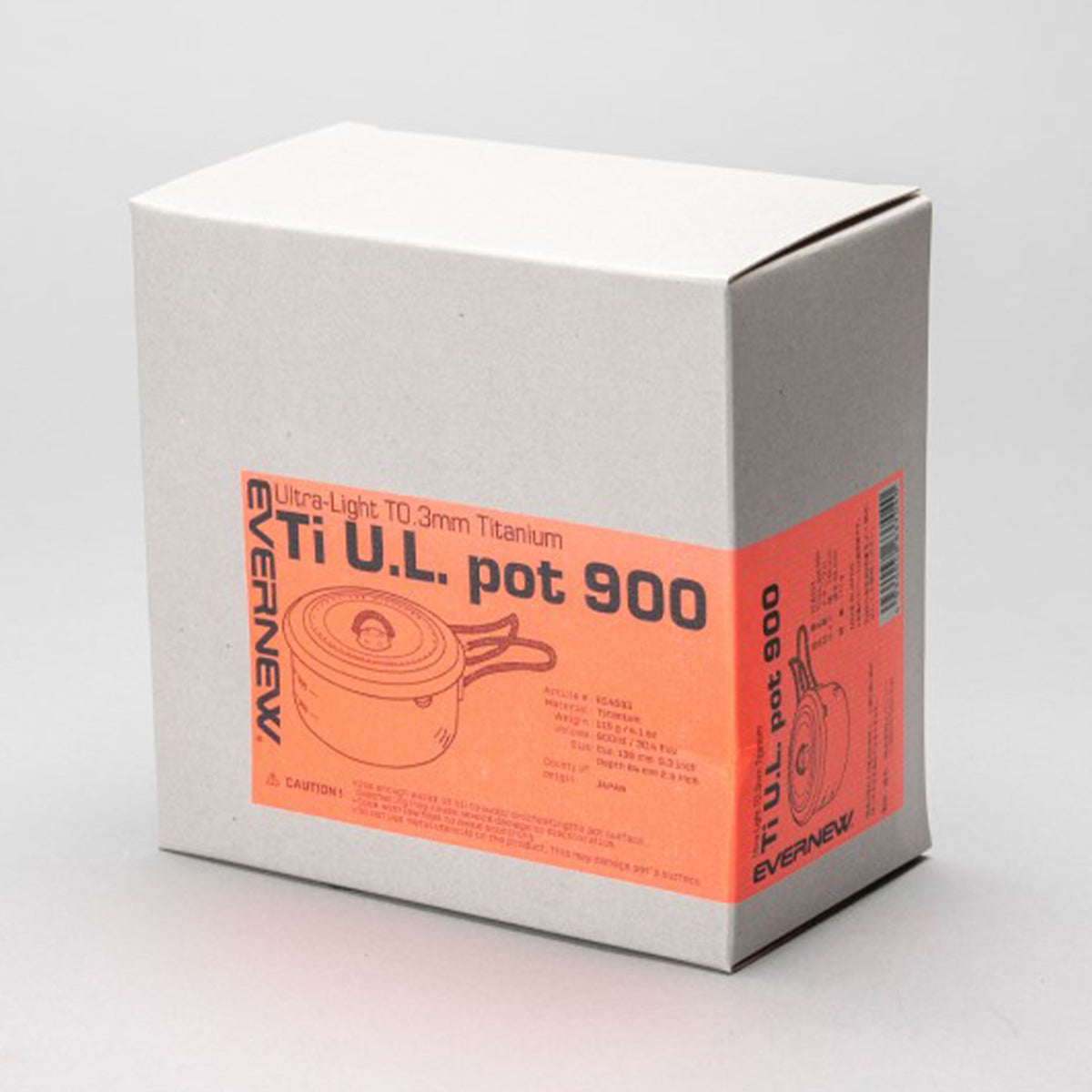 Titanium wide area flat cooker 900ml Ti U.L. POT 900 [Evernew Evanu]