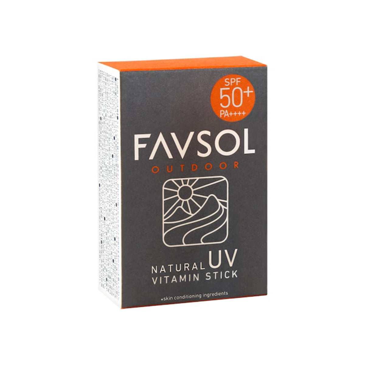 Natural UV Vitamin Stick Sunscreen [Favsol Fab Sol] Stick type SPF50+PA ++++ Pollen Protect PM2.5 Running vegan