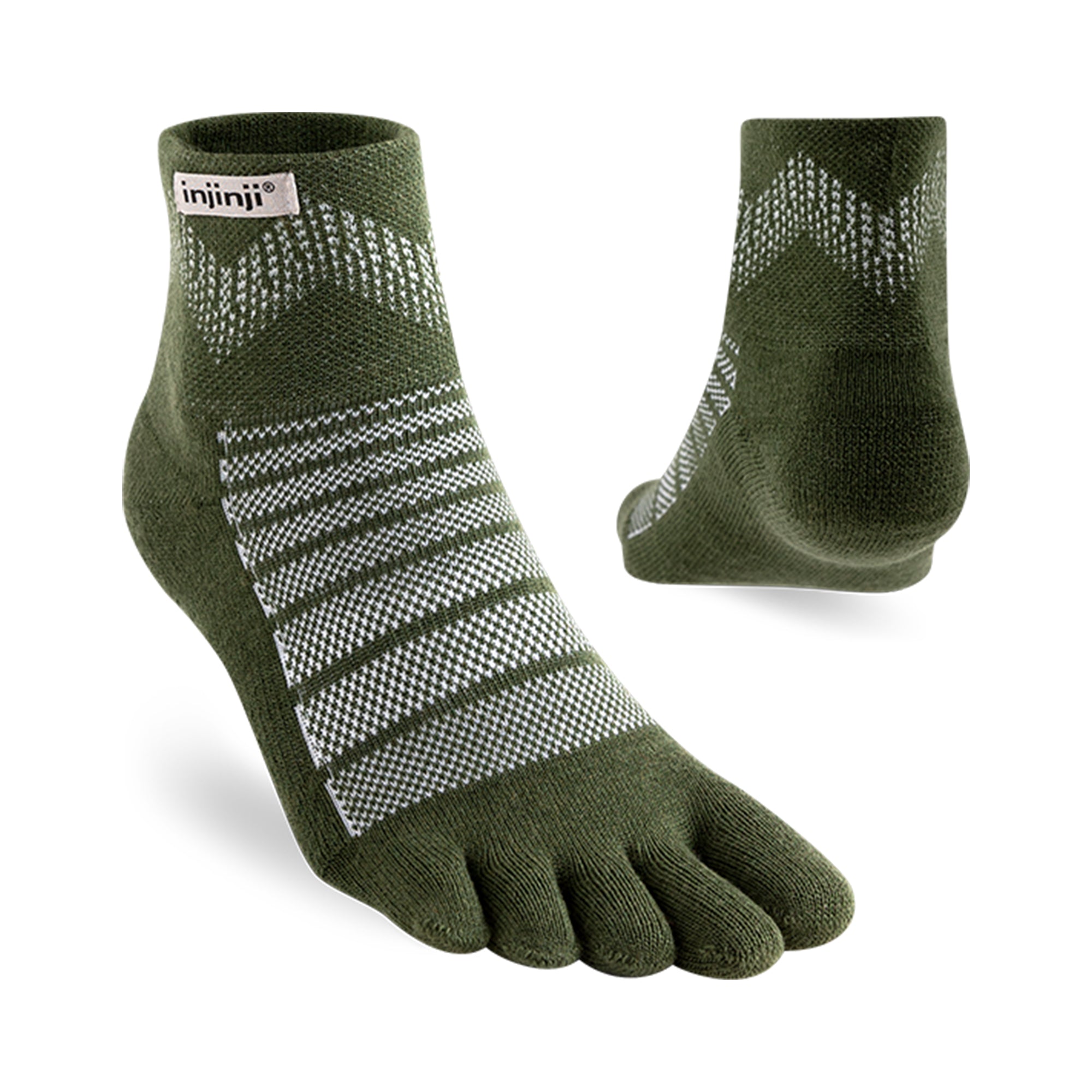 5 finger mini crew socks Outdoor MW wool [Injinji Inzin]