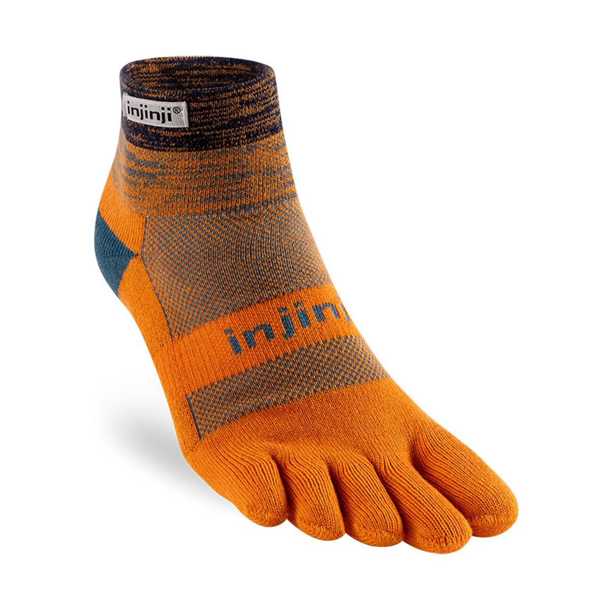 5 Finger Mini Crew Socks Trail Mid Wait [Injinji Inji]