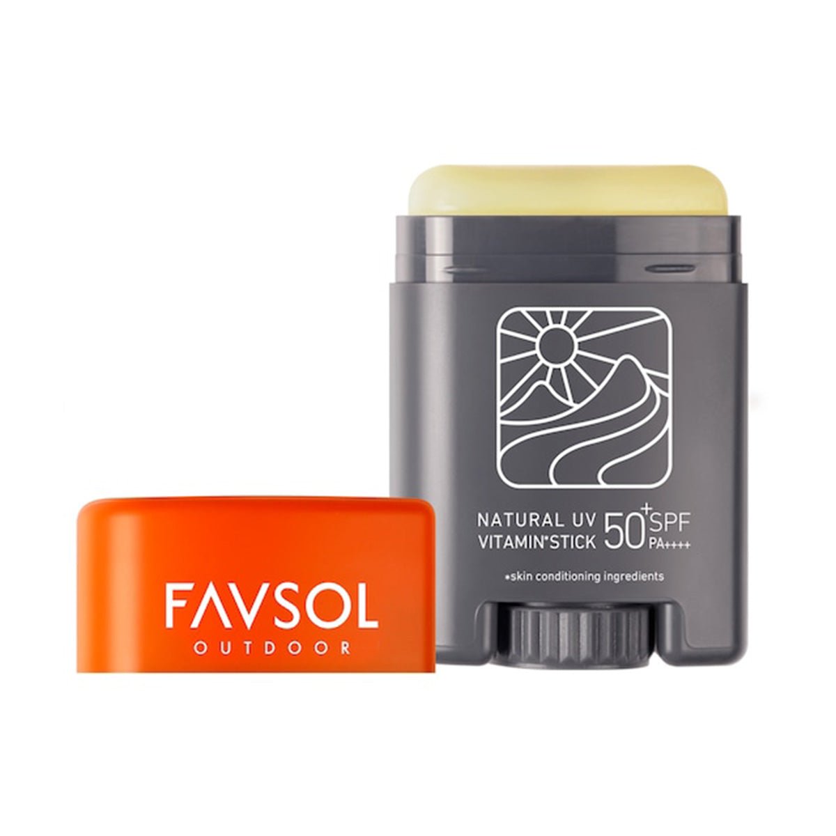 ナチュラル UV ビタミン スティック 日焼け止め [FAVSOL ファブソル] スティックタイプ SPF50+ PA++++ 花粉プロテクト PM2.5 ランニング ヴィーガン - STRIDE LAB ONLINE STORE（ストライド ラボ）